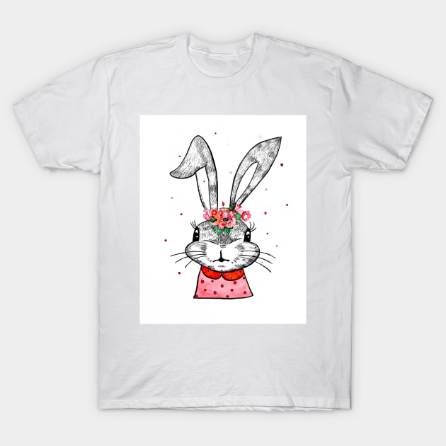 Cute bunny T-Shirt by Luba_Ost